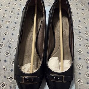 Life Stride, Navy Blue Soft System Wedge Shoe.